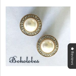 Gold pearl plugs crystal plugs wedding plugs gauges